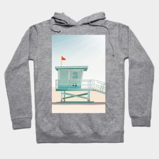 Summer Day Ocean Lifeguard Station Hoodie